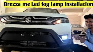 New Brezza vxi 2024 me Led fog lamp installation Genuine accessories Bina light ka suv hai andhera