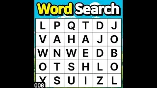 🔎Word search. It's hard to find them all. [word spy, concentration, memory, brain training]easy#008