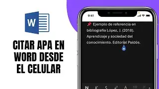 How to Cite APA in Word from Your Cell Phone