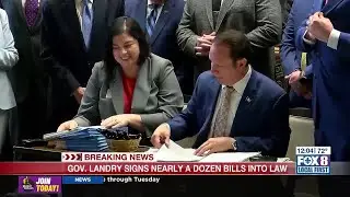 Gov. Landry signs several high-profile crime bills into law