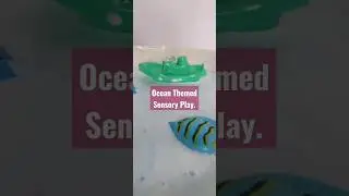 Ocean themed gloop/ obleck sensory play activity to try with your toddler! Rainy day games.
