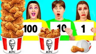100 Layers of Food Challenge | Cool Food Tricks by CRAFTooNS Challenge