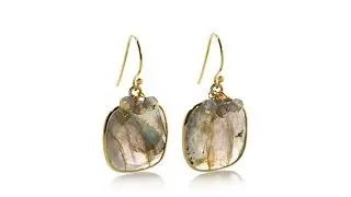 AV Galerie CushionCut Labradorite Drop Earrings