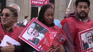 Fair Pay for Bank Staff - strike day 1