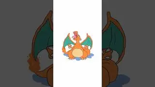 Charmander Evolves into Charizard - Pokemon Evolution Animation