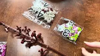 unpacking and building Lego 40725 part 1 (white cherry blossom)