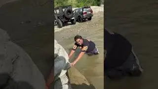 Modified Thar CRD,Fortuner,Rubicon,scorpio under Body water crossing #thar //#offroad //#automobile