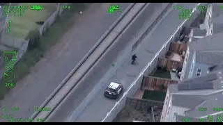 Raw video: Sonoma County Sheriff's helicopter pursues fleeing motorcycle