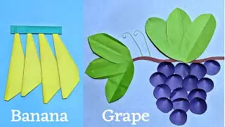 Paper Banana & Grape 🍌🍇 2 Beautiful Paper Fruit Idea | DIY Fruit | Easy Origami | Paper Fruits