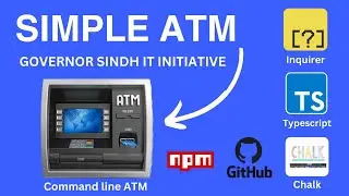 Create a Simple CLI Based ATM Using Typescript, Inquirer, Chalk |Upload on NPM and GitHub  #Beginner