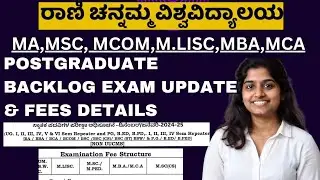 Rani channamma University Postgraduate Backlog Exam update | Repeater Exam
