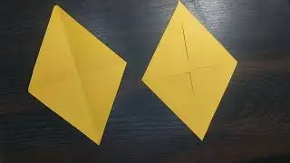 Make a Rhombus in just one cut  (Easy Paper Trick) | Rhombus from a Rectangle 