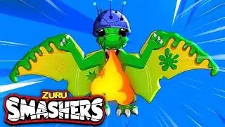 Bad Breath Battle + T-Rex Battle Series | SMASHERS! | Cartoons for Kids | Action Cartoon | Zuru