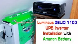 Luminous ZELIO 1100 Sine wave UPS Inverter and AMARON Tall Tubular Battery Installation Malayalam