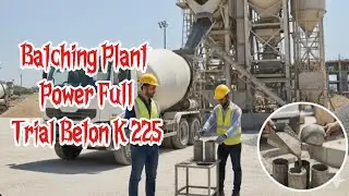Trial Mixing Beton K-225 🔥 Hasilnya Mengejutkan! Simple Batching Plant 2 Bin