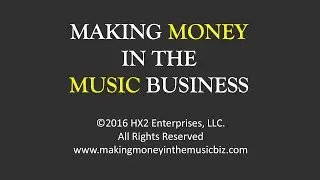 Making Money in the Music Business Book