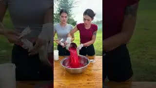 Crispy fish with watermelon jelly recipe