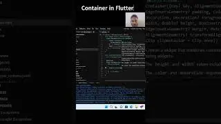 Container widget in flutter mobile app development #shorts #mobileapp