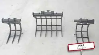 Godet rateau scarificateur &agrave; rallonges amovibles (MMS)
