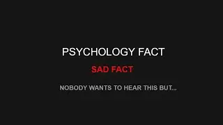 Psychology Facts #shorts #psychologyfacts #sadfacts