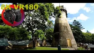 8K VR180 THE OLD WINDMILL heritage-listed tower mill in Observatory Park Brisbane 3D (Travel/ASMR)