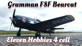 F8F Bearcat flying between the thunderheads