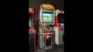 'Big Buck World' Play Mechanix dedicated Big Buck Safari upright cabinet with faux tusks