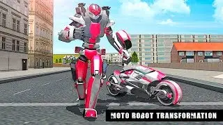 Robot Bike Transport Truck Sim - Gameplay Android game - moto robot bike game