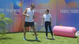 Working Out at Propel Co:Labs with Lucy Hale