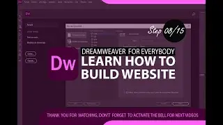 LEARN HOW TO BUILD WEBSITE WITH DREAMWEAVER  8/15