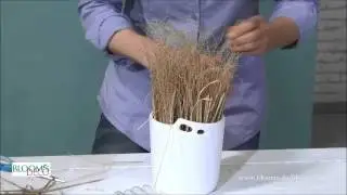 Dekotipp mit getrocknetem Gras