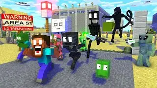 Monster School: AREA 51 RAID ALIEN APOCALYPSE Minecraft Animation