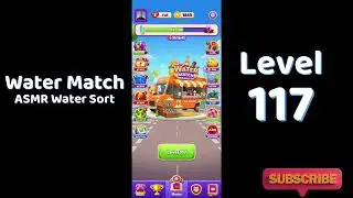 Water Match Level 117 Walkthrough 💧🎮 | Water Match ASMR Water Sort | Solutionguruji