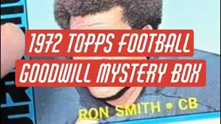 Goodwill Sports Card Buy Rip Break Mystery Box Treasure Hunt 1972 Topps Football Cards