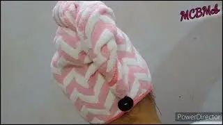 Make a Hair towel wrap I How to Make Hair Drying Towel/Turban Towel at Home I Pagadi Towel I MCBMcb