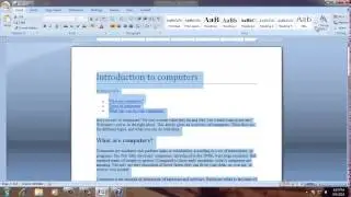 Ms Office word 2007 Home Ribbon