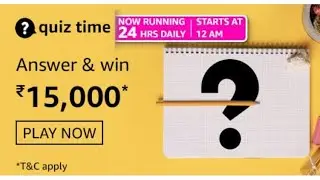 Amazon Quiz Answers Today | Win 15000 Amazon Pay Balance | 1 April 2021