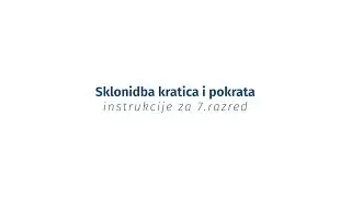 Instrukcije iz jezika - 7. razred - Sklonidba kratica
