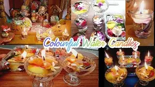 Easy & Beautiful Diya Making with Flowers Leaves Water & Oil || Diwali Decor #diycraft #watercandles