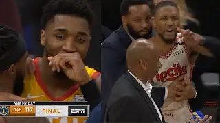 Damian Lillard is HEATED after the officials miss the blatant goaltend! Blazers vs Jazz