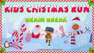 Kids Christmas Run | Brain Break | Christmas P.E Game | 4K