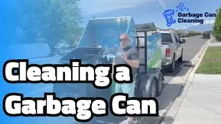 Cleaning A Garbage Can