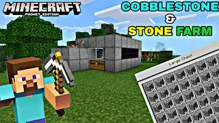 Simple Cobblestone Farm | minecraft cobblestone farm automatic | cobblestone farm minecraft pe (mcpe