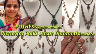 POTHYS 💕Victorian 💕Polki💕Uncut💕Diamond💕Gold Necklace 💕@V__J__Mummy #gold #jewellery #shopping #tamil