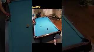 #Крути бутылку 🍾 #Трюковые удары в бильярде 🎱🎱 2 удара с одного борта #Короткий удар