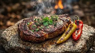 Taş Üzerinde Antrikot & Efsane Közlü Sos | Stone Grilled Entrecote with Smoked Sauce | ChefinWild