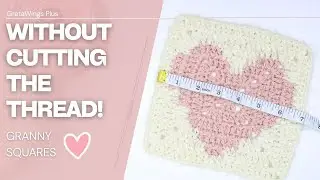 How to Crochet a Heart Granny Square (No-Cut Color Change!) | @gretawingsdiy