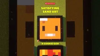 aCookieGod Face Satisfying Sand Art in #minecraft #cookiegod #shorts #satisfying