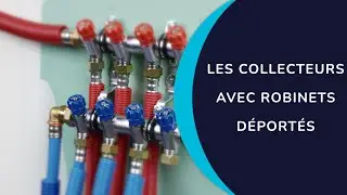 Collecteurs avec robinets d&eacute;port&eacute;s bleus-rouges