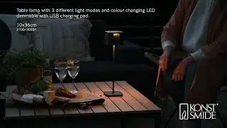 Nice USB rechargeable table lamp with 3 different light modes and colour changing LED 7818-750